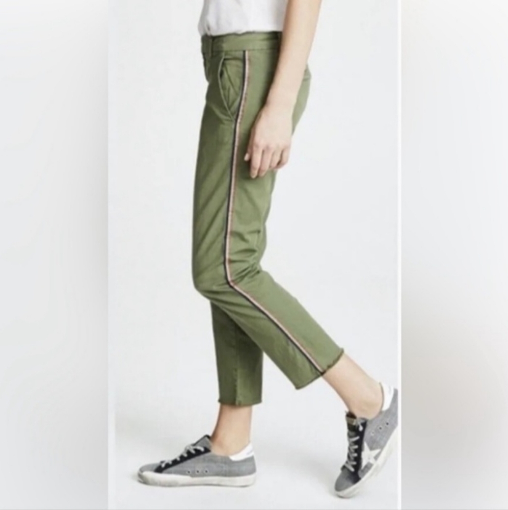 Sundry Le Soleil Chino Ankle Pant in Cactus Size 26 Side Stripe